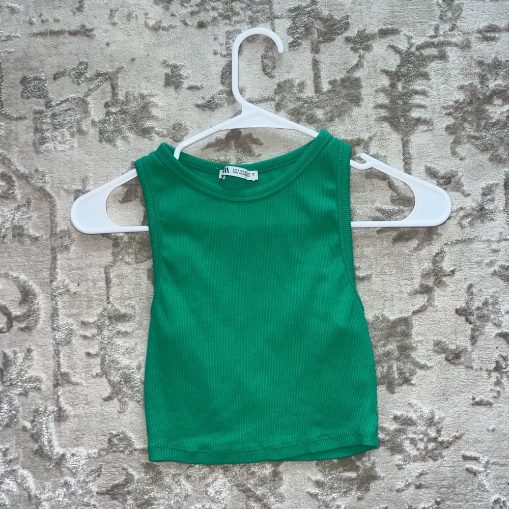 Zara Green Crop Top
